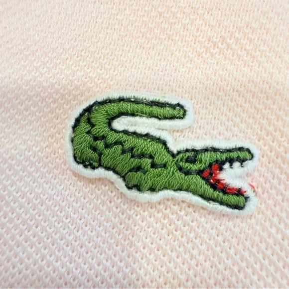 Lacoste Chemise RARE Men's Polo Shirt Mens Pink Cotton Made in France Sz 6 (XL) - Picture 8 of 9